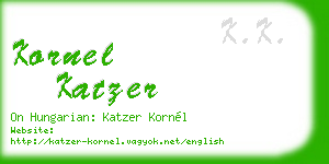 kornel katzer business card